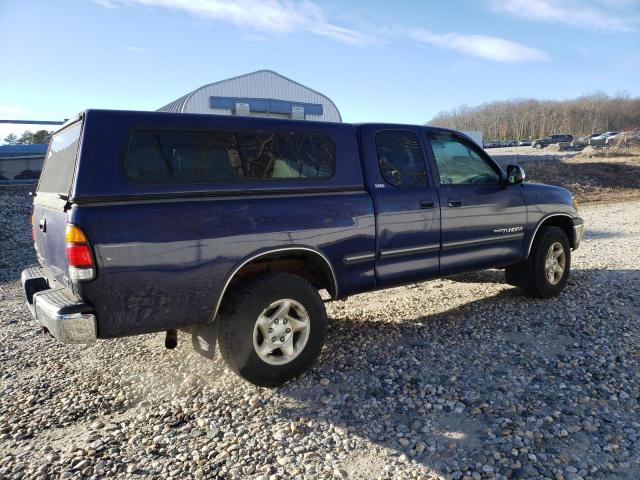 5TBBN44162S290032 - 2002 TOYOTA TUNDRA ACCESS CAB SR5 BLUE photo 3