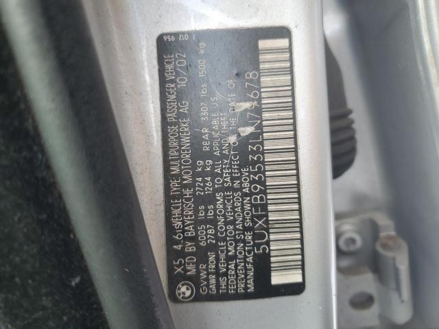 5UXFB93533LN79678 - 2003 BMW X5 4.6IS SILVER photo 13