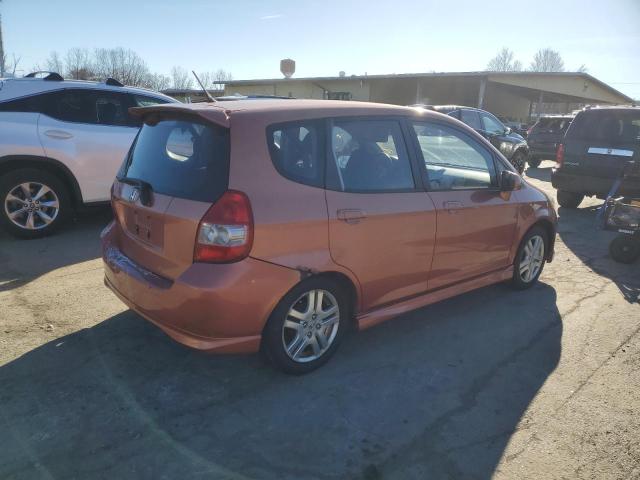 JHMGD38617S057074 - 2007 HONDA FIT S ORANGE photo 3