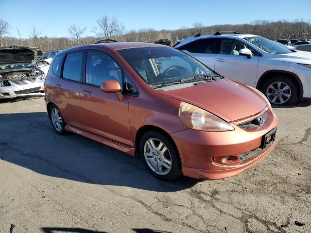 JHMGD38617S057074 - 2007 HONDA FIT S ORANGE photo 4