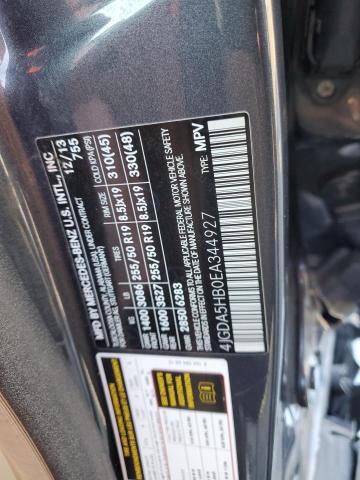 4JGDA5HB0EA344927 - 2014 MERCEDES-BENZ ML 350 4MATIC GRAY photo 13