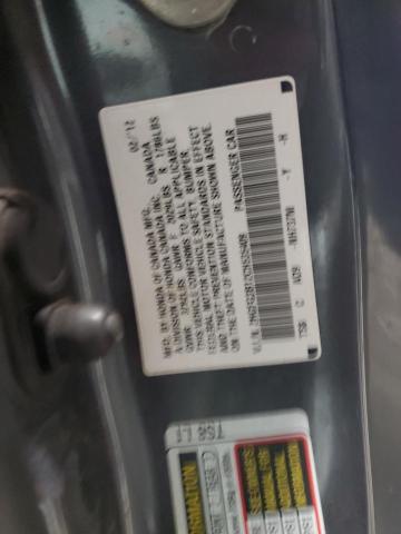 2HGFG3B12CH535409 - 2012 HONDA CIVIC EXL ნაცრისფერი ფოტო 12