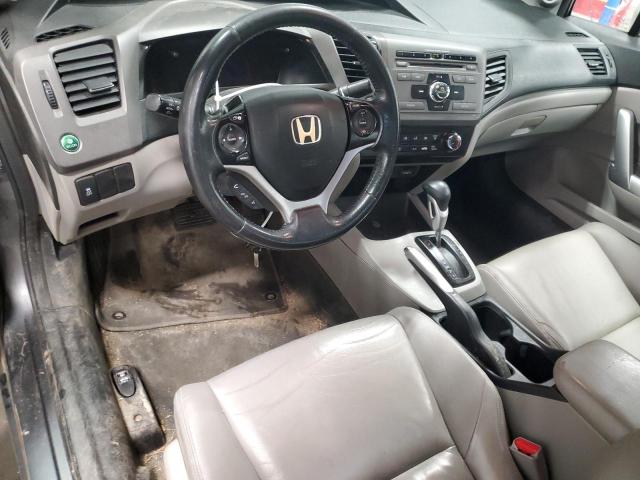 2HGFG3B12CH535409 - 2012 HONDA CIVIC EXL ნაცრისფერი ფოტო 8
