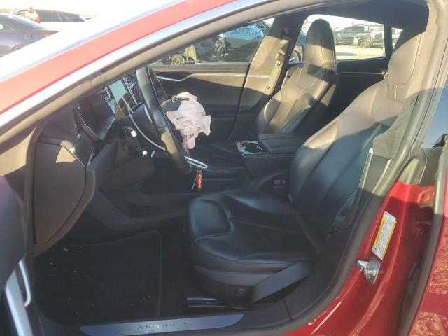 5YJSA1H18EFP65782 - 2014 TESLA MODEL S RED photo 7