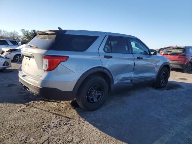 1FM5K8AB1MGA17607 - 2021 FORD EXPLORER POLICE INTERCEPTOR 灰色 照片 3