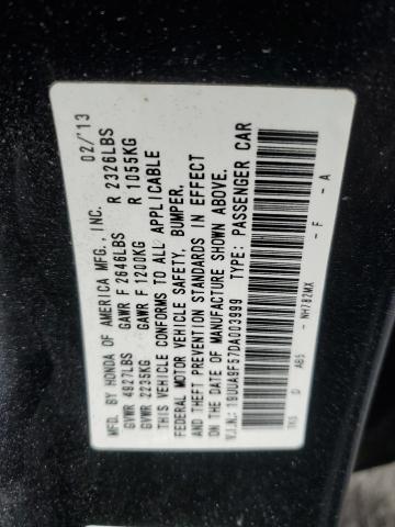 19UUA9F57DA003999 - 2013 ACURA TL TECH GRAY photo 12