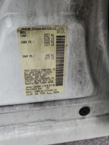1N4AL3AP2HC298978 - 2017 NISSAN ALTIMA 2.5 白色 照片 12