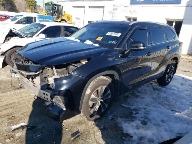 5TDGZRBH6NS179838 - 2022 TOYOTA HIGHLANDER XLE BLACK photo 1