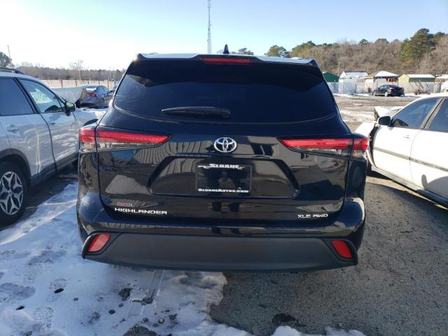 5TDGZRBH6NS179838 - 2022 TOYOTA HIGHLANDER XLE BLACK photo 6