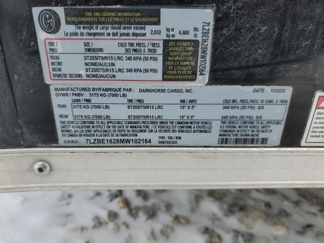 7LZBE1628MW102164 - 2021 TRAIL KING MISC შავი ფოტო 10