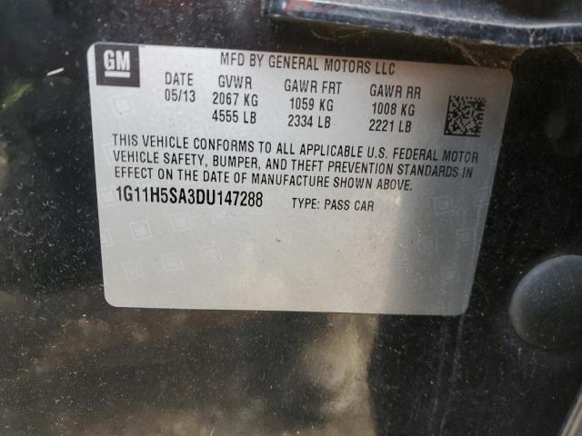 1G11H5SA3DU147288 - 2013 CHEVROLET MALIBU LTZ 黑色 照片 12