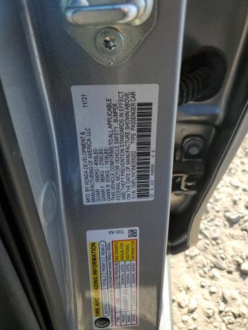 19XFL1H73NE005202 - 2022 HONDA CIVIC EXL Gümüş foto 12