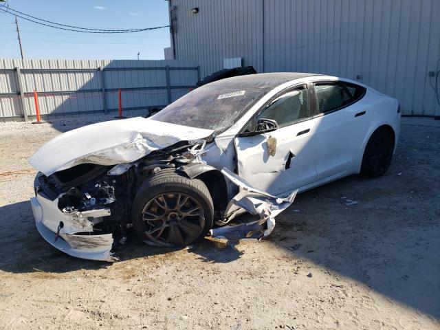 5YJSA1E59MF454982 - 2021 TESLA MODEL S WHITE photo 1