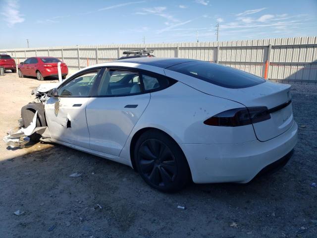 5YJSA1E59MF454982 - 2021 TESLA MODEL S WHITE photo 2