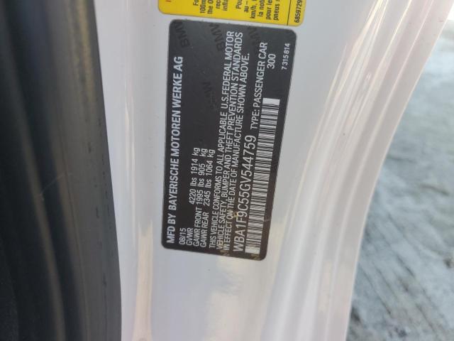 WBA1F9C55GV544759 - 2016 BMW 228 I SULEV WHITE photo 13