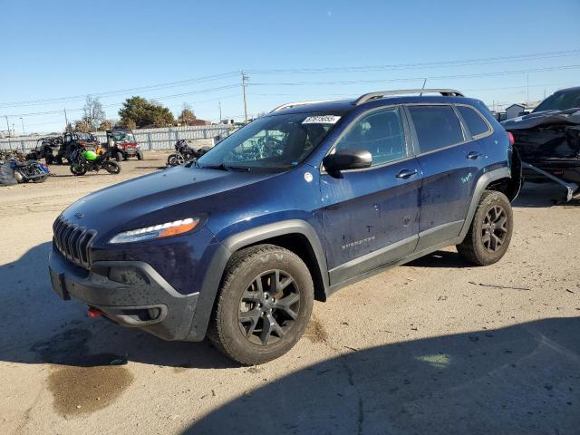1C4PJMBS4FW654586 - 2015 JEEP CHEROKEE TRAILHAWK BLUE photo 1