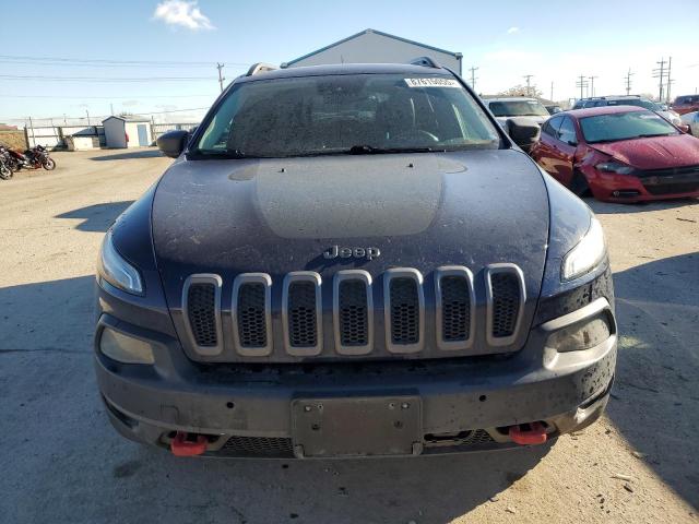 1C4PJMBS4FW654586 - 2015 JEEP CHEROKEE TRAILHAWK BLUE photo 5