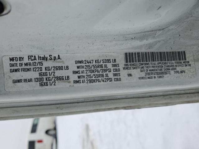 ZFBERFAT8G6B69672 - 2016 RAM PROMASTER WHITE photo 12