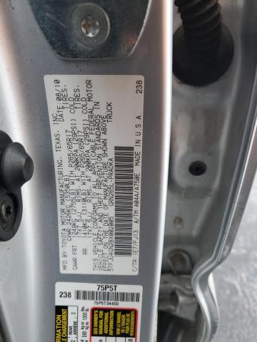 5TFJU4GN2BX002005 - 2011 TOYOTA TACOMA DOUBLE CAB PRERUNNER GRAY photo 12