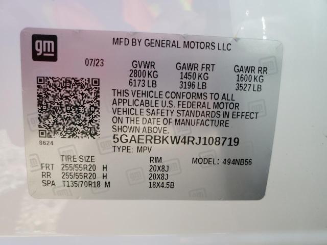 5GAERBKW4RJ108719 - 2024 BUICK ENCLAVE ESSENCE 白色 照片 13