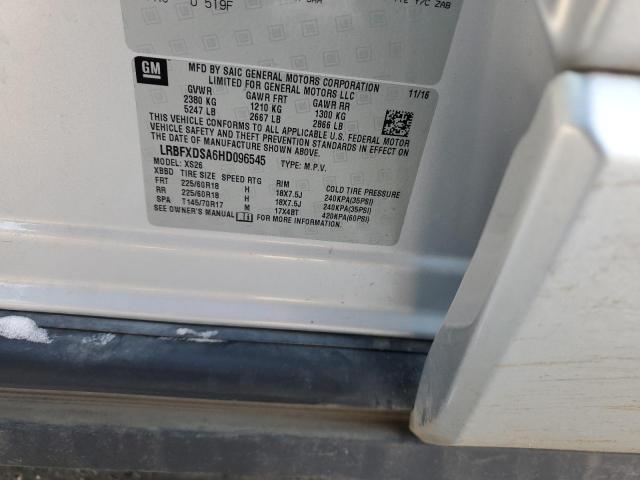 LRBFXDSA6HD096545 - 2017 BUICK ENVISION ESSENCE SILVER photo 12