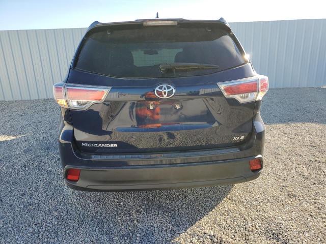 5TDKKRFH4GS174276 - 2016 TOYOTA HIGHLANDER XLE BLUE photo 6