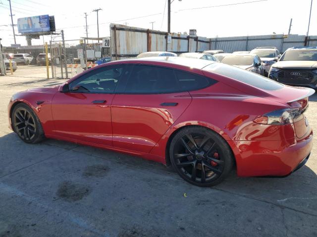 5YJSA1E69MF446924 - 2021 TESLA MODEL S Rojo foto 2