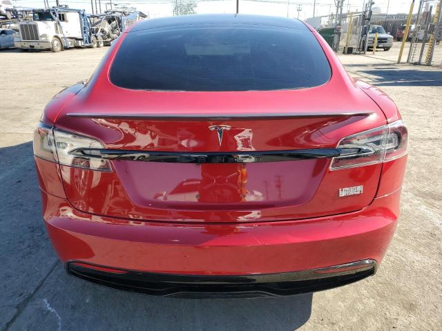 5YJSA1E69MF446924 - 2021 TESLA MODEL S Rojo foto 6