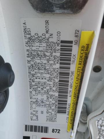 3TMJU62N39M070929 - 2009 TOYOTA TACOMA DOUBLE CAB PRERUNNER WHITE photo 12