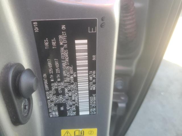 JTJYARBZ5K2137973 - 2019 LEXUS NX 300 BASE ვერცხლისფერი ფოტო 13