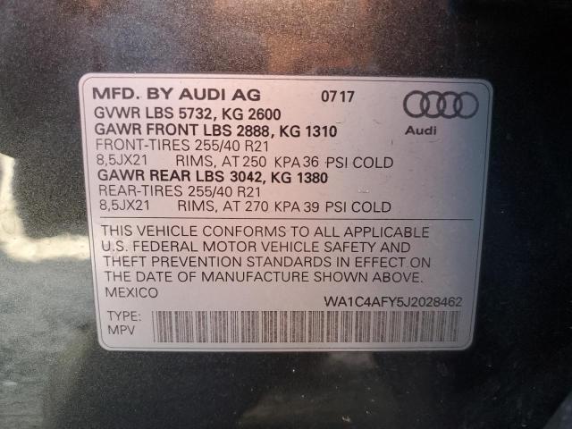 WA1C4AFY5J2028462 - 2018 AUDI SQ5 PRESTIGE 黑色 照片 12