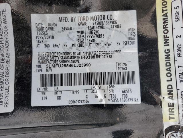 5LMFU28546LJ23990 - 2006 LINCOLN NAVIGATOR BLACK photo 13