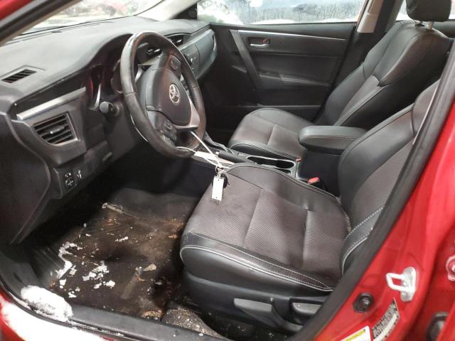 2T1BURHE0GC536304 - 2016 TOYOTA COROLLA L RED photo 7