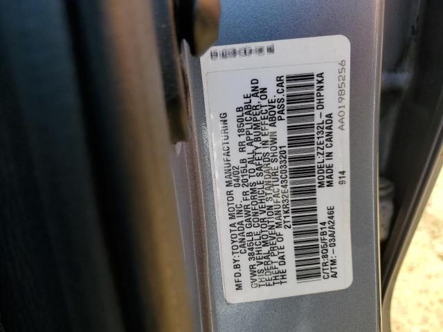 2T1KR32E43C033201 - 2003 TOYOTA COROLLA MA XR BLUE photo 12