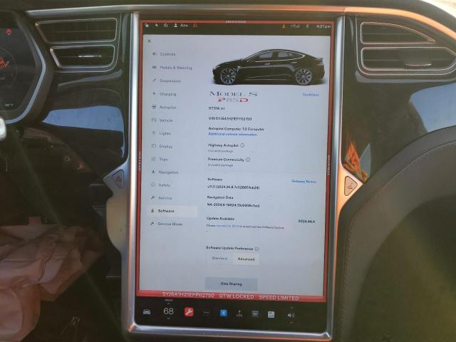 5YJSA1H21EFP62750 - 2014 TESLA MODEL S BLACK photo 9