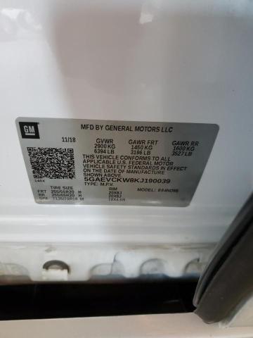 5GAEVCKW8KJ190039 - 2019 BUICK ENCLAVE AVENIR 白色 照片 13