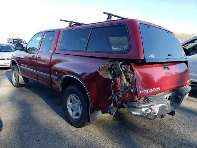 5TBRT3416YS075631 - 2000 TOYOTA TUNDRA ACCESS CAB ბურგუნდია ფოტო 2