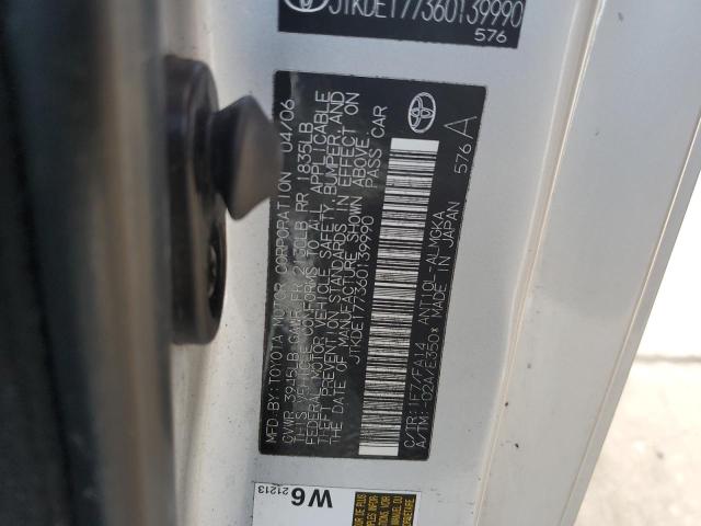 JTKDE177360139990 - 2006 TOYOTA SCION TC ვერცხლისფერი ფოტო 12