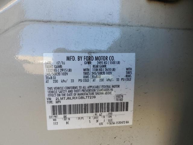 2LMTJ6LRXGBL77239 - 2016 LINCOLN MKX RESERVE TAN photo 13