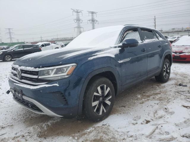 1V24C2CA7LC204613 - 2020 VOLKSWAGEN ATLAS CROS SE BLUE photo 1