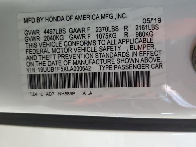 19UUB1F5XLA000642 - 2020 ACURA TLX TECHNOLOGY 白色 照片 13