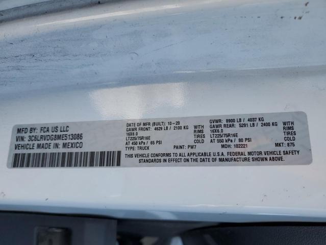 3C6LRVDG8ME513086 - 2021 RAM PROMASTER 2500 HIGH Ağ foto 13