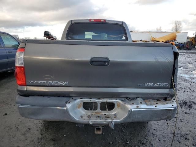 5TBDT44166S535853 - 2006 TOYOTA TUNDRA DOUBLE CAB SR5 GRAY photo 6