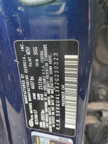 5XXGU4L3XJG230323 - 2018 KIA OPTIMA EX BLUE photo 12