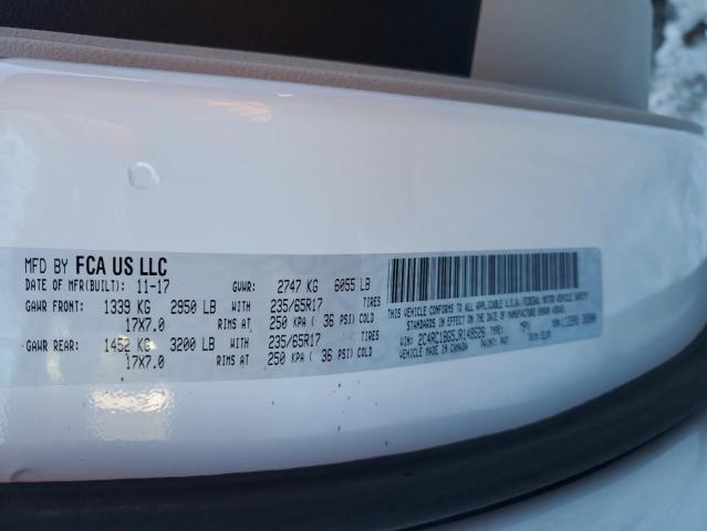 2C4RC1BG5JR149526 - 2018 CHRYSLER PACIFICA TOURING L Ağ foto 13