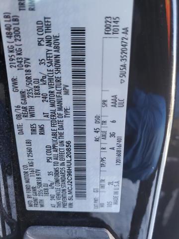 5LMCJ2C96HUL20856 - 2017 LINCOLN MKC SELECT Սև լուսանկար 14