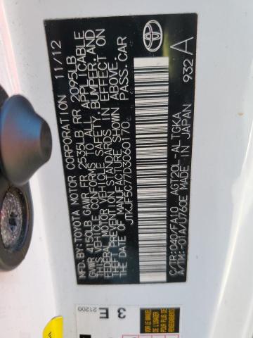 JTKJF5C77D3060170 - 2013 TOYOTA SCION TC Ağ foto 12