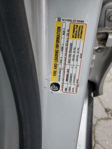 1G11C5SL1EF105966 - 2014 CHEVROLET MALIBU 1LT ვერცხლისფერი ფოტო 12