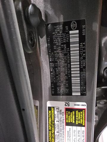 4T1G11AK1RU904734 - 2024 TOYOTA CAMRY SE NIGHT SHADE GRAY photo 12