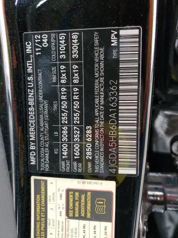 4JGDA5HB6DA163362 - 2013 MERCEDES-BENZ ML 350 4MATIC BLACK photo 14